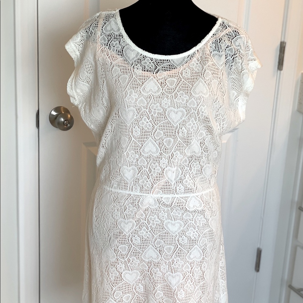 Delia’s white lace heart dress. Size M